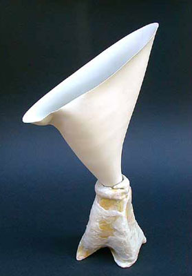 White Corolla - sculptural porcelain