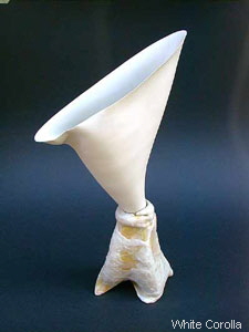 WHITE COROLLA, sculptural porcelain